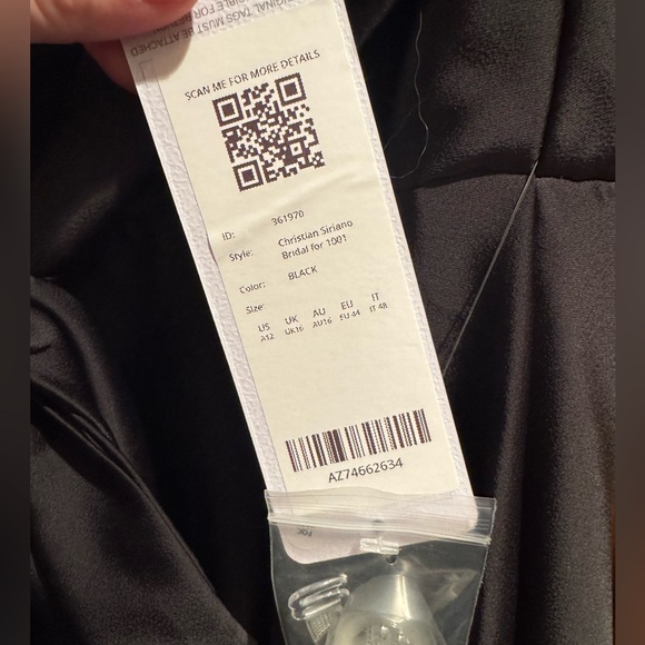 Azazie Black Satin Dress - Picture 9 of 10